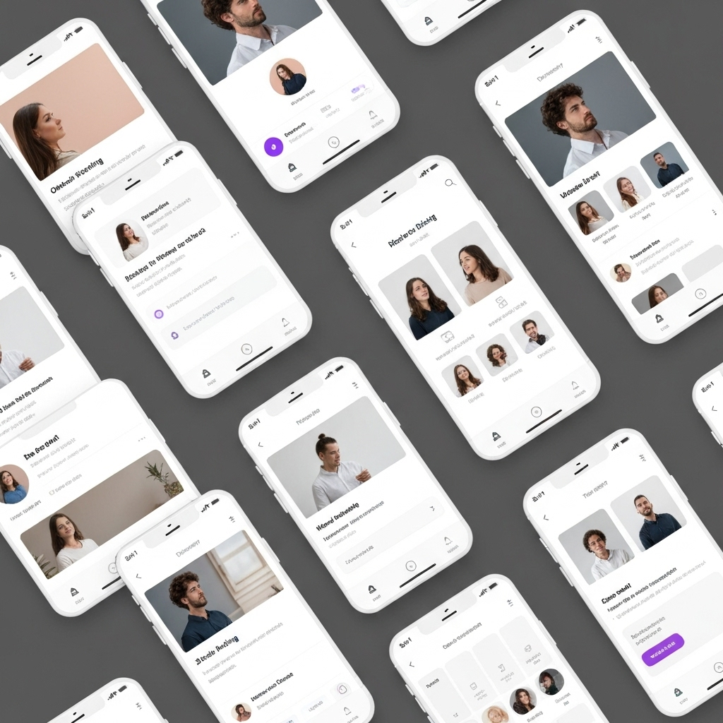 Mobile app mockups